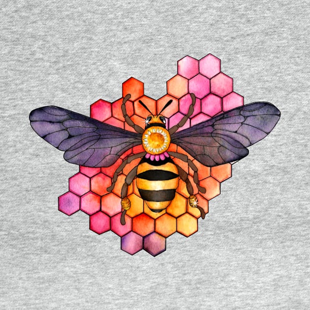 Honeycomb Bee by SandraGale Art